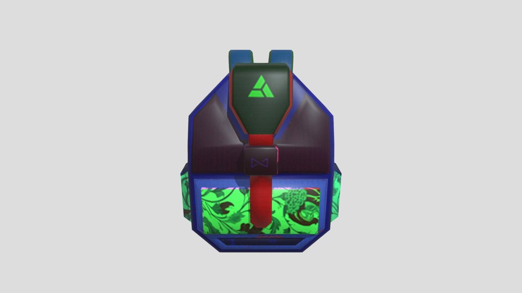 Sci Fi Low Poly Backpack