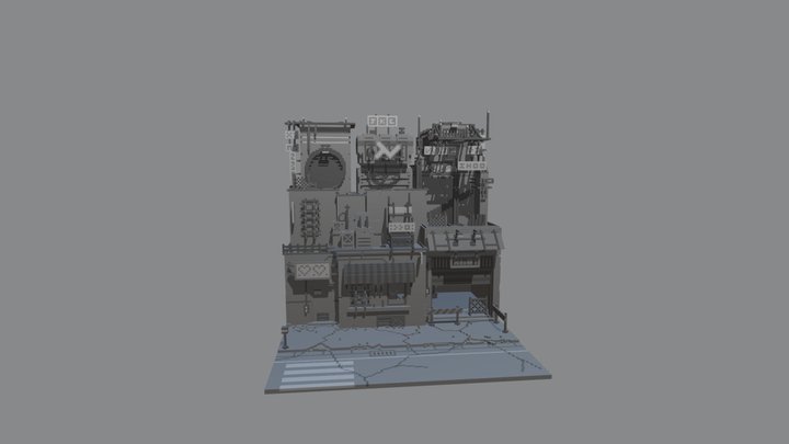 CyberCity Voxel 3D Model