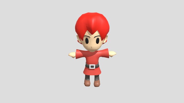 Red Character 3D Model