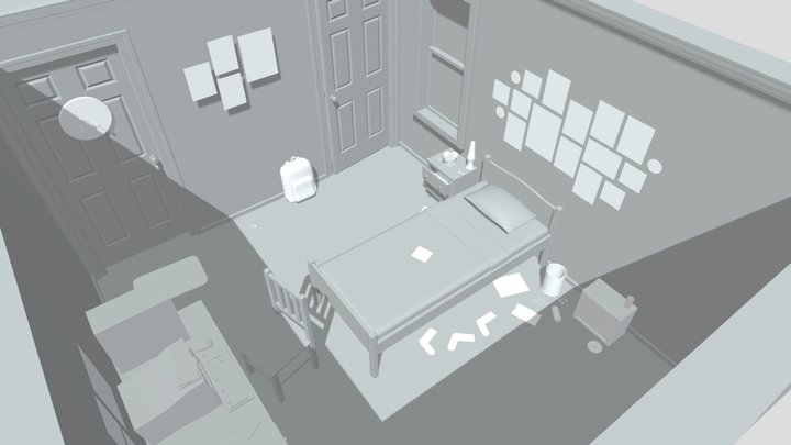 90s Room 3D Model
