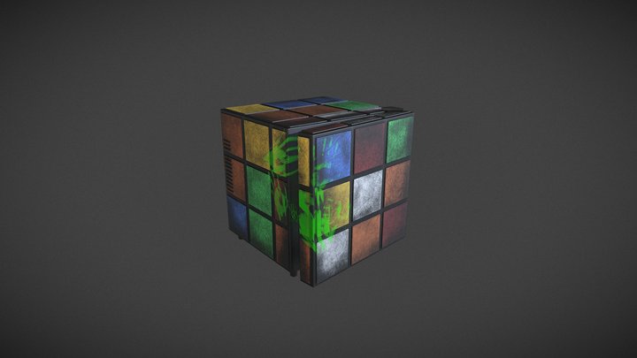 Rubik's Cube Mini Fridge 3D Model