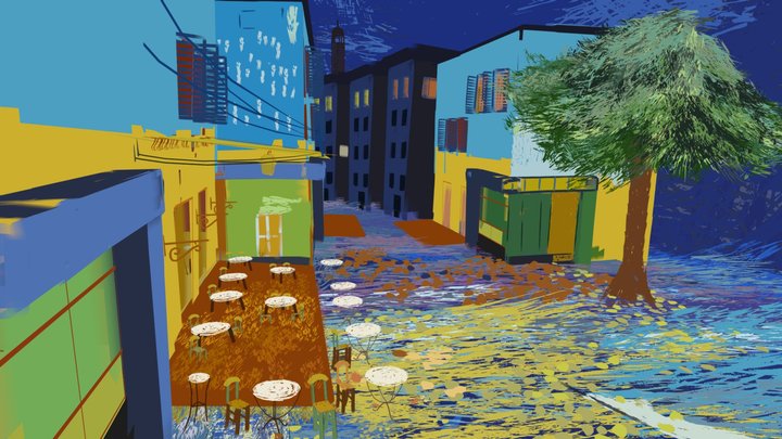 Vr copy of Van Gogh's oil painting 3D Model