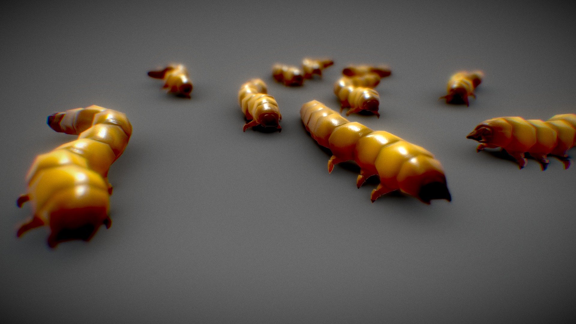 Mealworm Party - Download Free 3D model by nodoxi [c498cc9] - Sketchfab