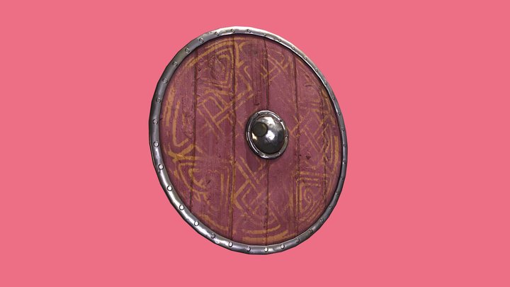 Viking Round Shield - Painted 3D Model