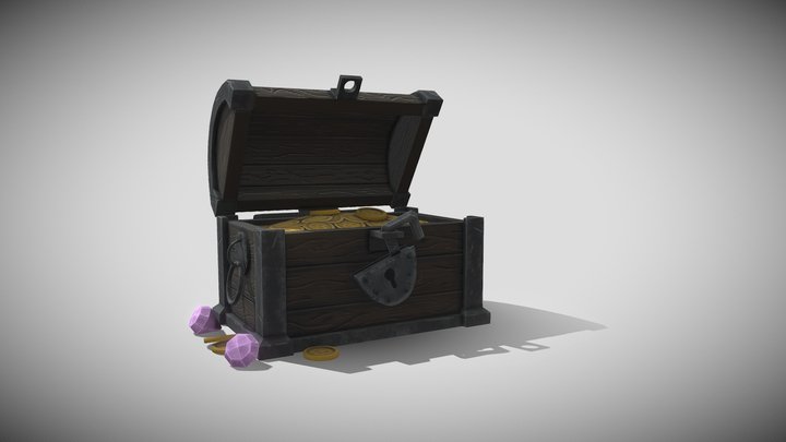 Chest low Poly 3D Model