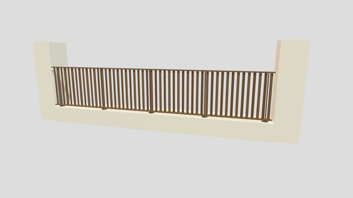 Garde-corps Barreaudé Type 3 3D Model