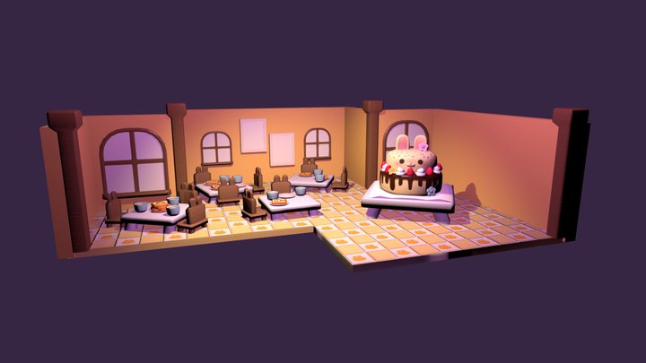 Bunny Cafe 3D Model