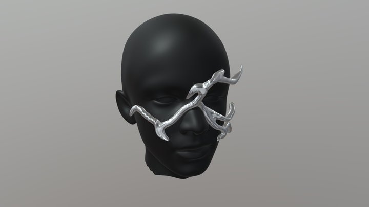 Chrome Mask 1 3D Model