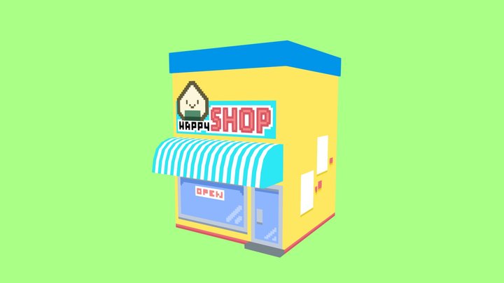 Cute Little Shop 3D Model