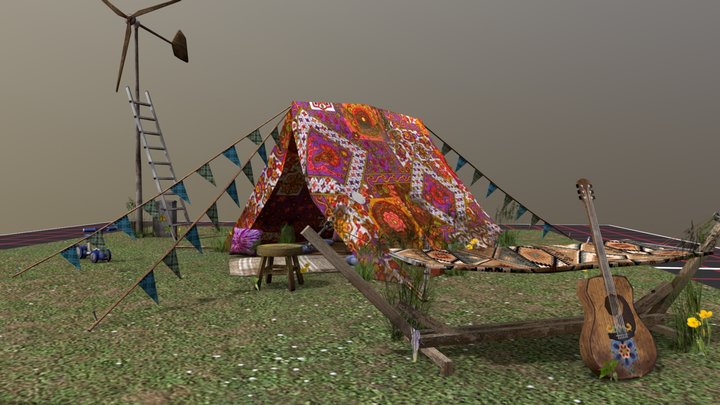 DAE 5 Finished props - Eco House 3D Model