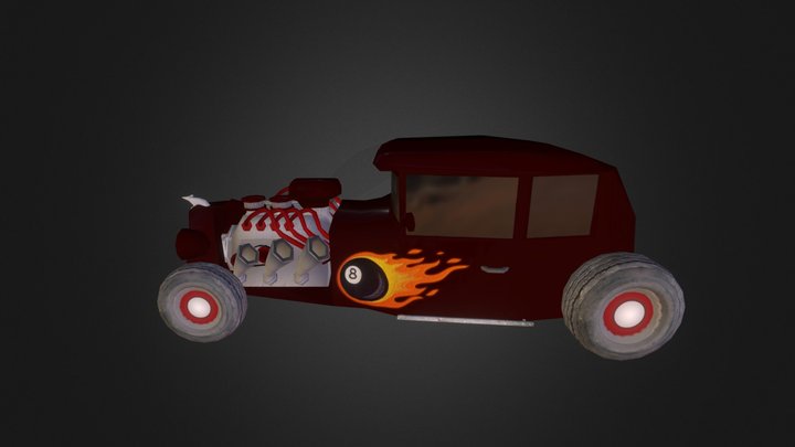 Classic playable car #2 3D Model