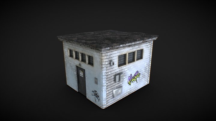 Small Power House - low poly 3D Model
