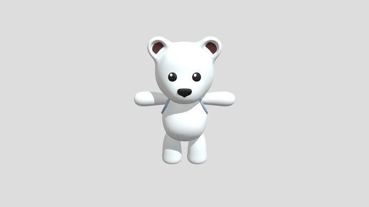 Cute Simple Bear 3D Model + Rigging 3D Model