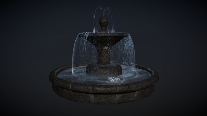 Water Fountain Simulation 3D Model