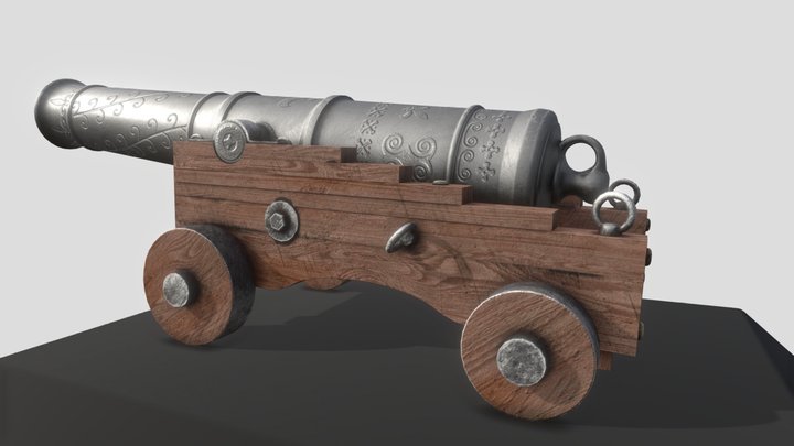 Ship Cannon 3D Model