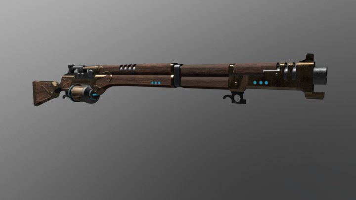 Warhammer 40,000 Skitarii Galvanic Rifle 3D Model