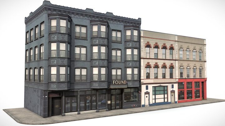Realistic chicago buildings 3D Model