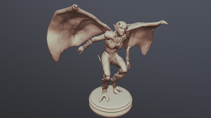 Gargoyle Female 3D Model