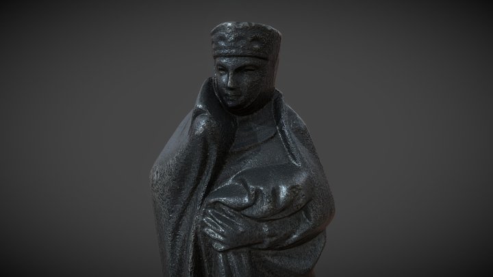 Queen from a vintage chess set - Photoscan 3D Model