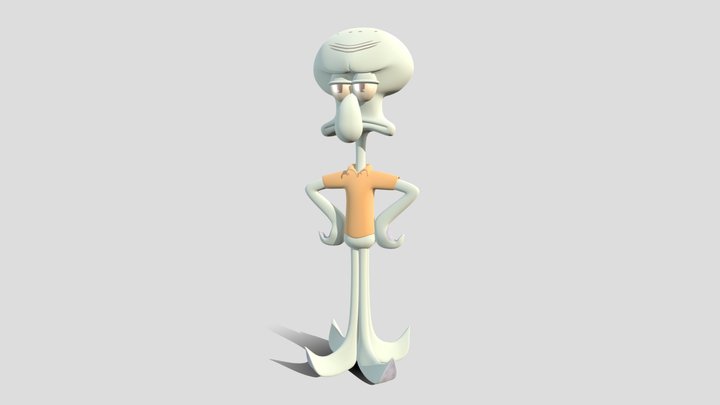 Squidward tentacles 3D Model