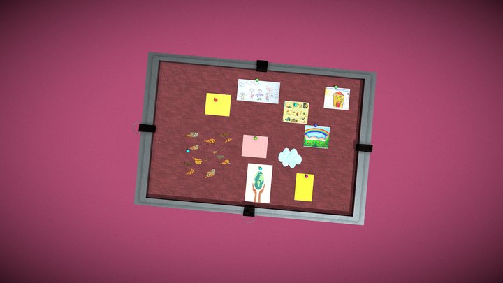 Preschool Notice Board 3D Model