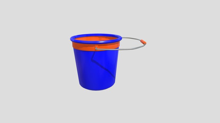 Plastic Bucket Prop 3D Model