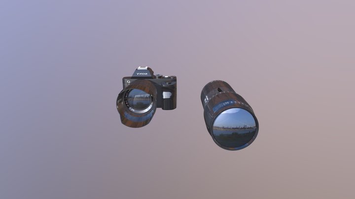 Sony A7RII And 70-200mm Zeiss Lens 3D Model
