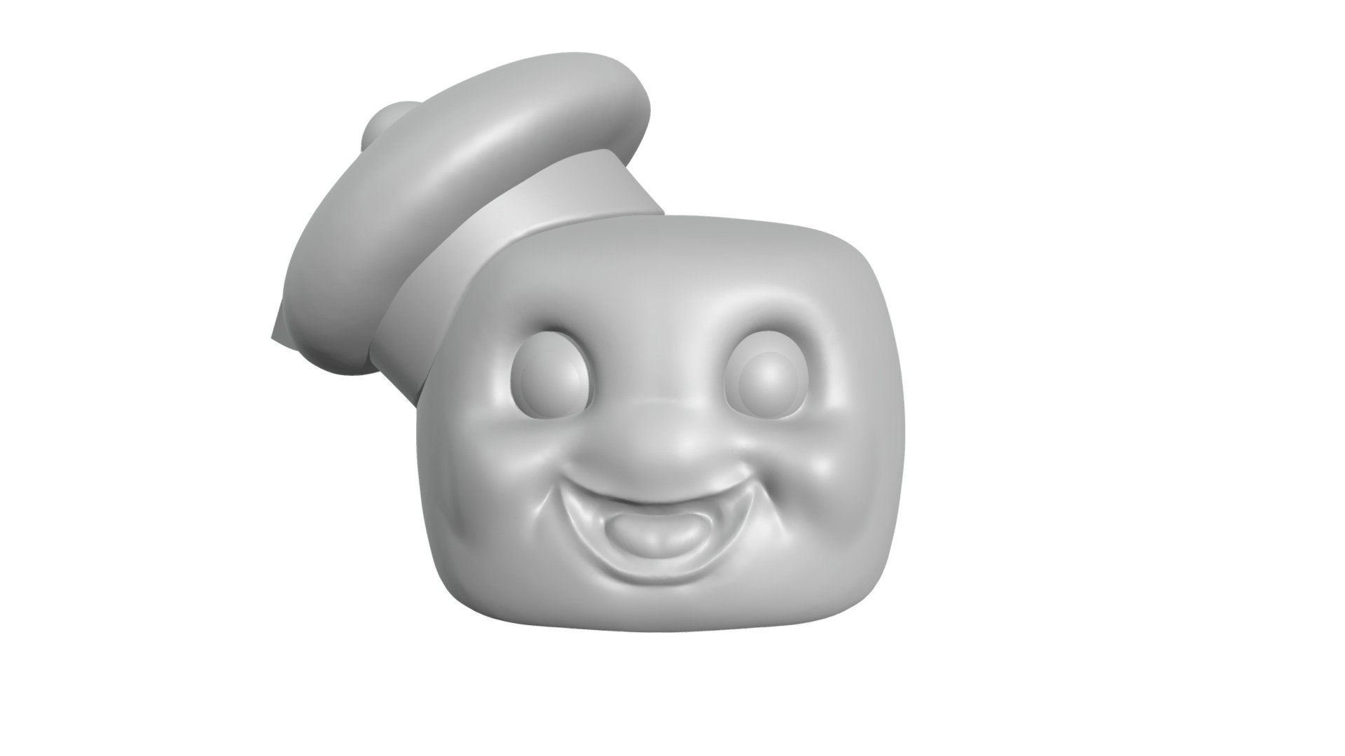 Marshmallow Man Stay Puft (Head) Buy Royalty Free 3D model by Anima