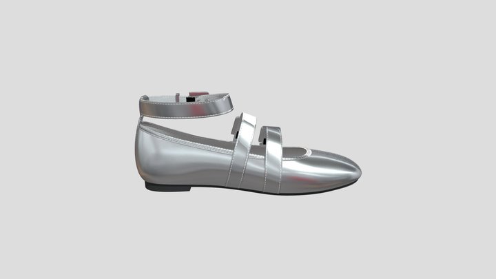 CAMELLIA_SILVER MIRROR METALLIC 3D Model