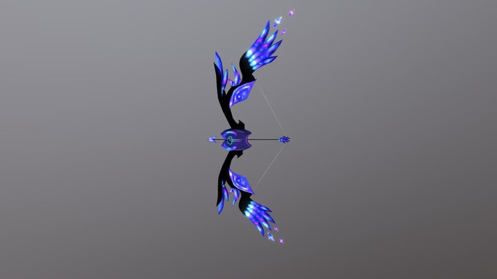 Mystical Bow And Arrow 3D Model