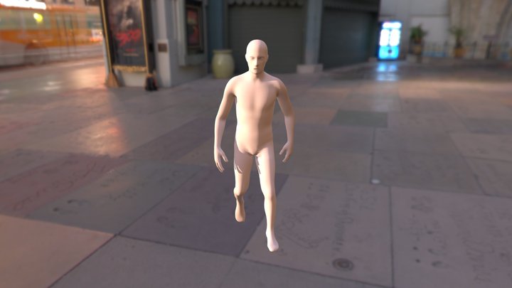 Walk Cycle 3D Model