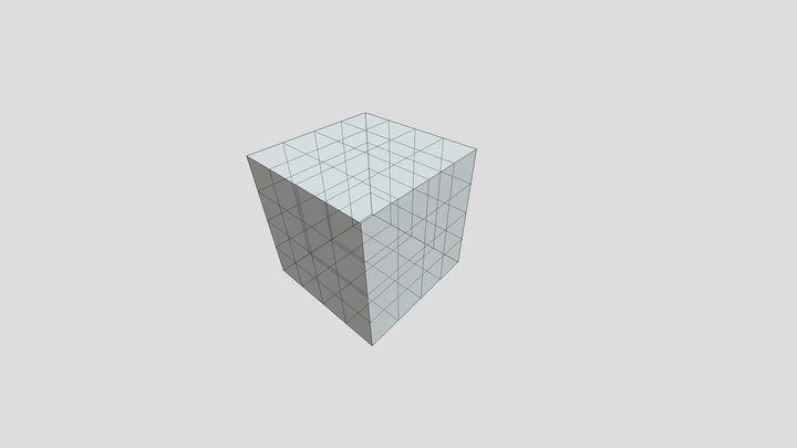透视压缩强烈的-盒子 3D Model