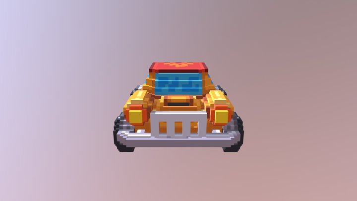 Voxel car 3D Model