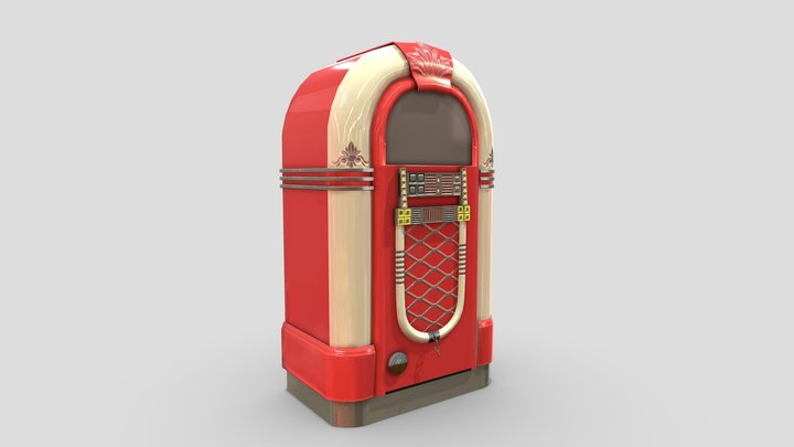 Low Poly Jukebox 3D Model
