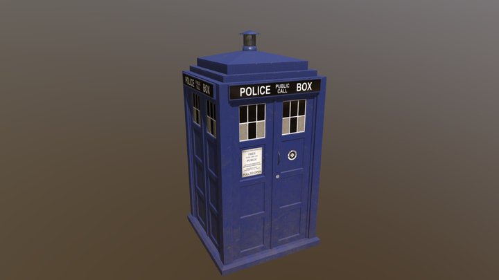 Police Box Tardis 3D Model