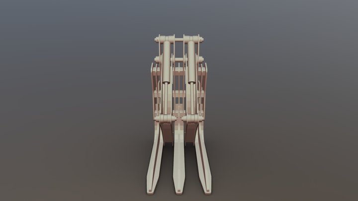 Manitou log grapple closed 3D Model