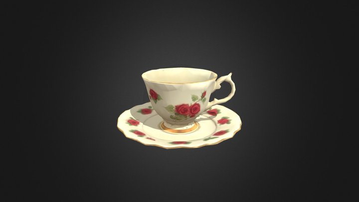 old vintage tea cup 3D Model
