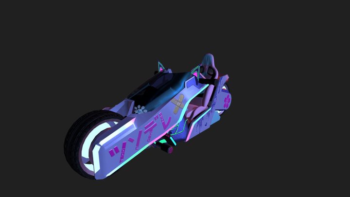 SciFi_Motorcycle 3D Model