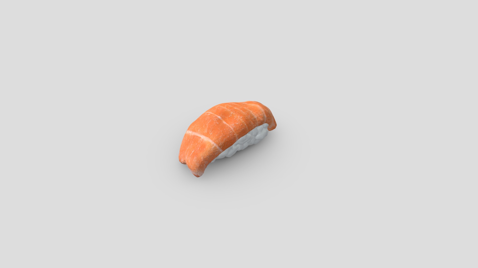3D model Sushi – Salmon Nigiri Sushi Roll - This is a 3D model of the Sushi - Salmon Nigiri Sushi Roll. The 3D model is about a close up of a carrot.