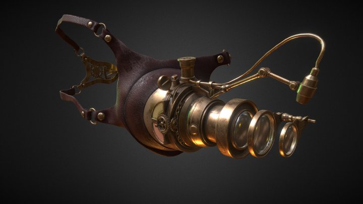 Steampunk goggles 3D Model