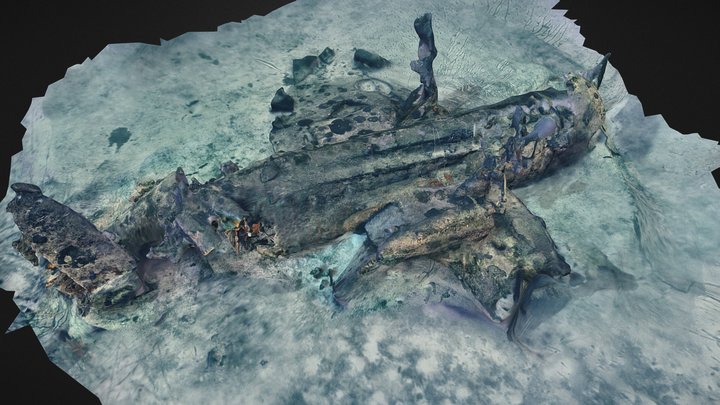 Grumman TBF Avenger at Bikini Atoll 3D Model