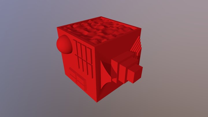 Material Test Cube 3D Model
