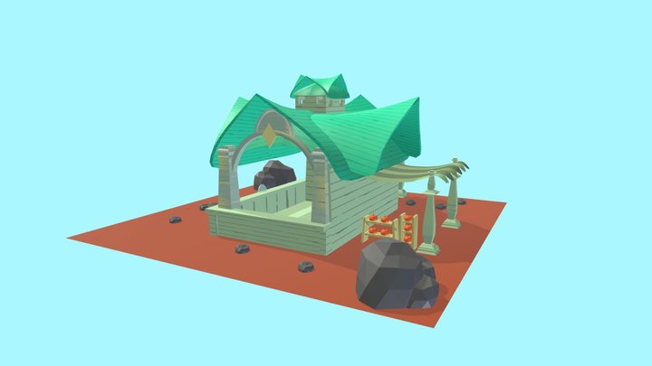 The Secret Market in the Forest 3D Model