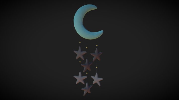 Decoration Moon Stars- Asset 3D Model