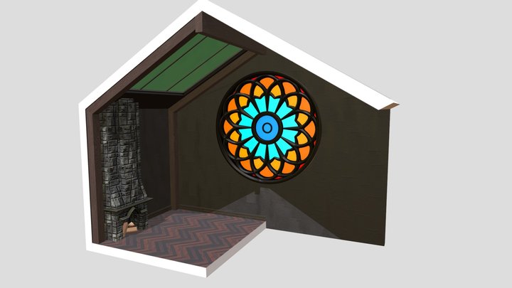 Modern Gothic Environment Interior 3D Model