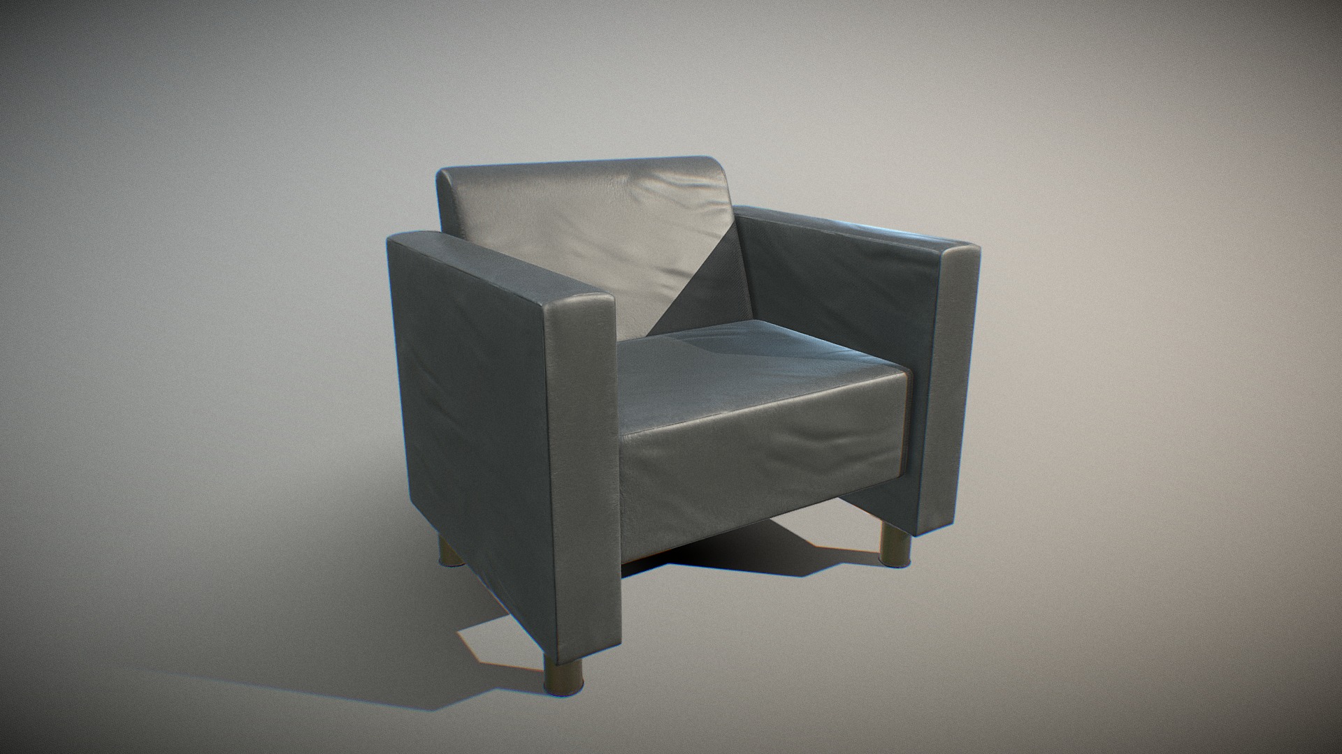 3D model Granada Sofa 04 - This is a 3D model of the Granada Sofa 04. The 3D model is about a couple of grey chairs.