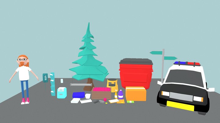 Asset Pack - Office, Store, store room. 3D Model