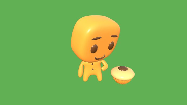 Cookie - symbol of Pikabu.ru 3D Model