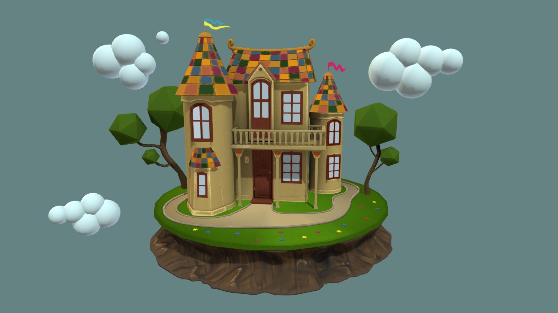 Tiny colored house