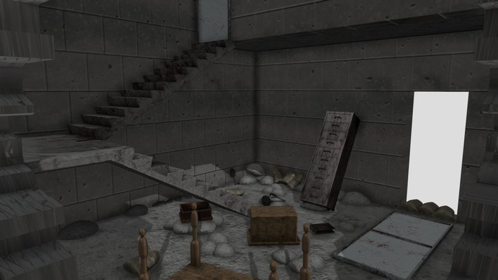 CT4012-2025 War-Torn Stairwell (Lost Treasure) 3D Model